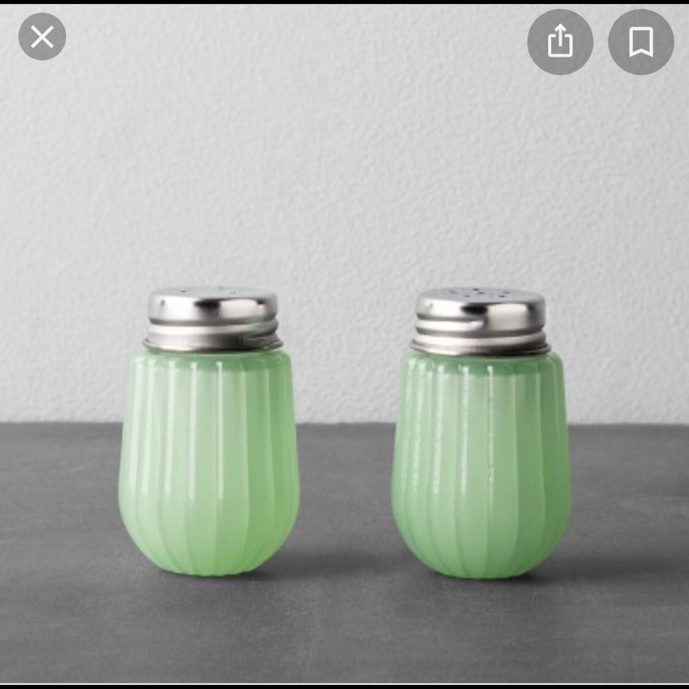Hearth and Hand Green Glass Salt & Pepper Shaker